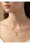 Steel Gold Medallion Letter N Necklace - 25-Clkk198