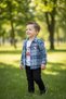 100% Cotton Woodcutter Shirt Seasonal Three-Piece Set 6-9-12-18 Months Men's Blue