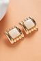 Gold Framed Vintage Earrings - 4
