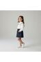 Girls' Floral Embroidered Denim Skirt Two-Piece Set - 3
