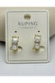 Xuping Gold Stone Mini Hoop Earrings 25-Xpkp248 - 2