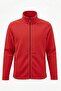 Red Bato Collar Outdoor Fleece Jacket with Full Zipper and Pockets