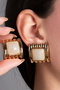 Gold Framed Vintage Earrings