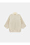 10851 High Collar Soft Textured Sweater-Ecru - 5