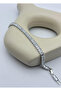 Steel silver baguette stone waterway bracelet - 26slb12 - 2