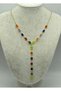 Steel Gold Color Stone Y Necklace - 25-Clkk159 - 2