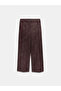 72257 Suede Trousers with Stitching Detail - Burgundy - 5