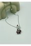 Steel Silver Pink Lydllia Necklace - 25-Clkk254 - 2