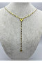 Steel gold clover y necklace - 25-clkk236 - 2