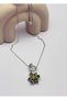 Steel Silver Green Lydllia Necklace - 25-Clkk257 - 2