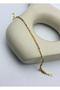 Steel gold mini colorful round stone waterway bracelet - 26slb42 - 2