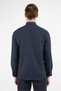 Navy Blue Buttoned Collar Long Sleeve Pocketless Slim Fit Cotton Shirt 1004255233 - 5