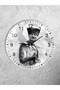 Unbreakable Glass Wall Clock, Both Table Clock and Wall Clock, Ataturk Black and White Portrait Design Home Office Gift