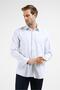 White-Blue Striped Pattern Hard Collar Long Sleeve Pocket Comfort Fit Cotton Shirt 1004255275 - 3