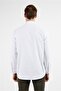 White Self-Patterned Hard Collar Long Sleeve Pocketed Comfort Fit Cotton Shirt 1004255211 - 5
