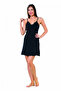 Nightgown with Rope Straps Black - 8