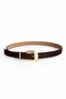 Wendy Gold Buckle Women's Suede Belt (Bitter Brown) - 3