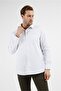 White Self-Patterned Hard Collar Long Sleeve Pocketed Comfort Fit Cotton Shirt 1004255211 - 3