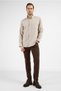 Beige Buttoned Collar Long Sleeve Pocketed Comfort Fit Cotton Shirt 1004255234 - 5