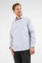 Black Striped Pattern Hard Collar Long Sleeve Pocketed Comfort Fit Cotton Shirt 1004255224 - 3