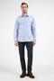 Blue-White Checkered Pattern Hard Collar Long Sleeve Pocket Comfort Fit Cotton Shirt 1004255207 - 2
