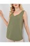 V-Neck Zero Sleeve Blouse 950 - A.Khaki