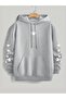 Women's Red Hooded Sweatshirt with Butterfly Print and Pockets, Casual and Comfortable