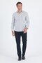 Optical White Long Sleeve Striped Pattern Italian Collar Cotton Slim Fit Shirt 1004250180 - 2
