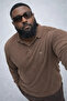 Men's Trend Plus Size Mink Polo Collar T-Shirt - 2