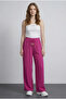 Elastic Waistband Detailed Trousers Fuchsia