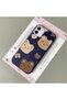 iPhone 11 Compatible, Stylish Phone Case with Cute Teddy Bear Pattern and Leather Texture.