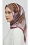 وشاح صوف بنمط تجريدي - بني / أرجواني - 2