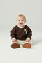 Children's Cotton Colorful Printed Oversize 3-Strand Sweatshirt