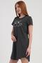 Women's Short Sleeve Polka Dot Cat Patterned Anthracite Nightgown Tunic C9T0N0115 - 3