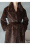 Leopard Printed Faux Fur Coat - 4