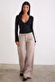 V-Neck Stretchy Long Sleeve Top Blouse - 3