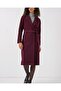 9118 Double Breasted Lapel Cashew Coat - Claret Red - 3