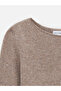 10836 Wool Blend Glitter Boat Neck Sweater-Light Mink - 7