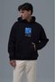 Zemli̇ya_Unisex Thick 3 Thread Kar Basic Ov Oversized a Cotton Sweatshirt Cardigan & Comfort Sda566 - 5