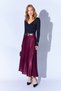 Plum Belt Detailed Satin Skirt |   Ek1002910743 - 2