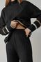 My Fashion Mock Neck Sweater & Wide Leg Pants Striped Knitwear Set - 4
