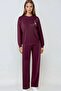 Embroidered Crew Neck Sweatshirt and Straight-Leg Trousers Two-Piece Set Bersan Collection - 4
