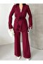 Two-Piece Blazer Set with Floral Lace-Up Sleeves and Tulle Detail - 2