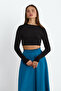 Black Kael Crop Blouse - 5
