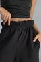 Modal Textured Elastic Waist Straight Leg Trousers Berşan Collection - 7