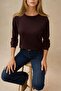 سترة تريكو أساسية بياقة دائرية مصنوعة من مزيج الفسكوز - 3