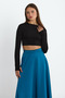 Black Kael Crop Blouse - 4