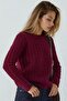 Round Neck Thick Hair Knit Sweater - 2