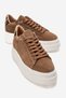 Nera Tan Suede Patterned Genuine Leather Women's Casual Sports Shoes