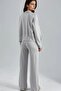 Modal Textured Zippered Sweatshirt & Trousers Two-Piece Set Berşan Collection - 4